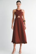 Linen/brown dress