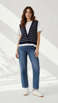 Knitted/vest Striped t shirt