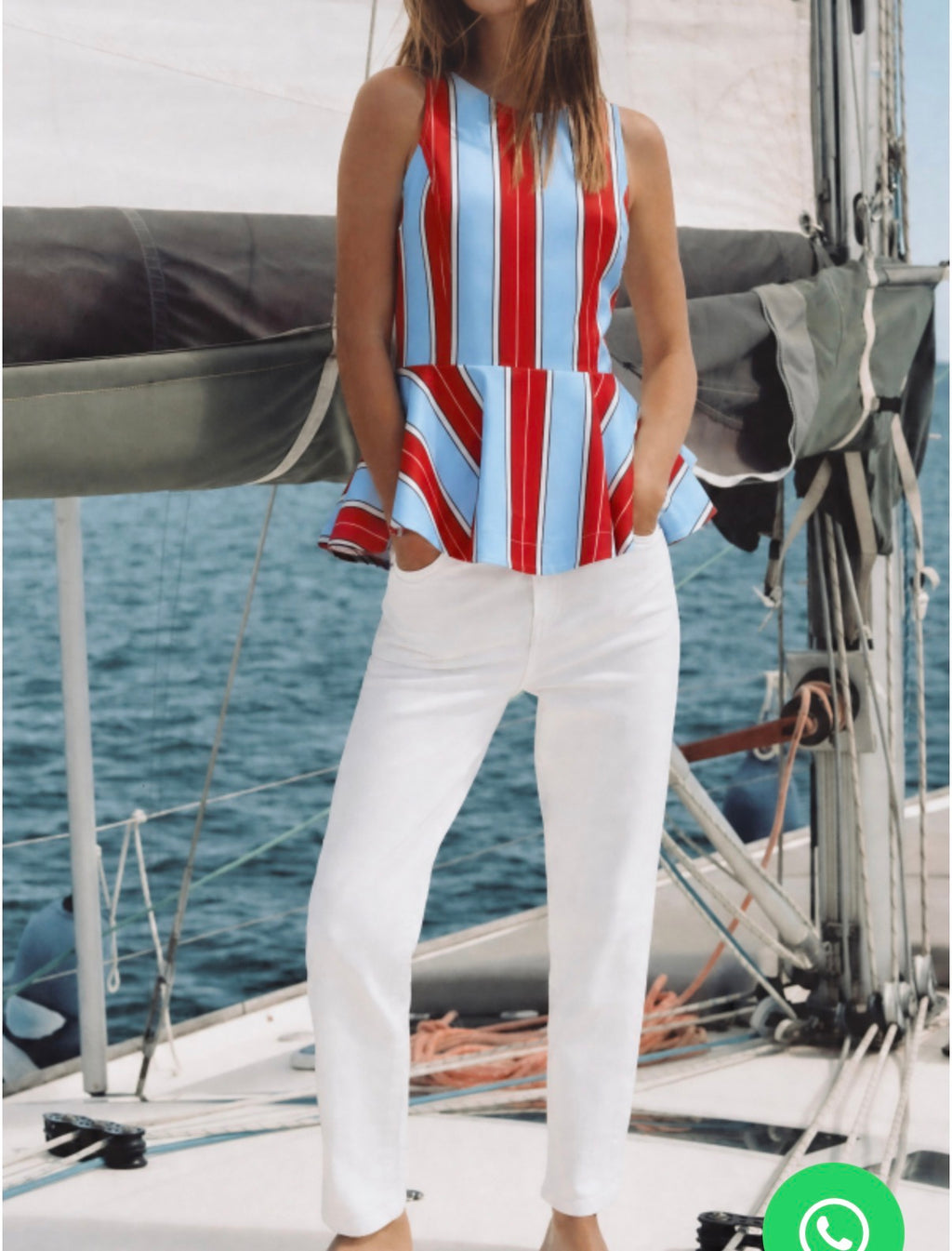 Striped/red top