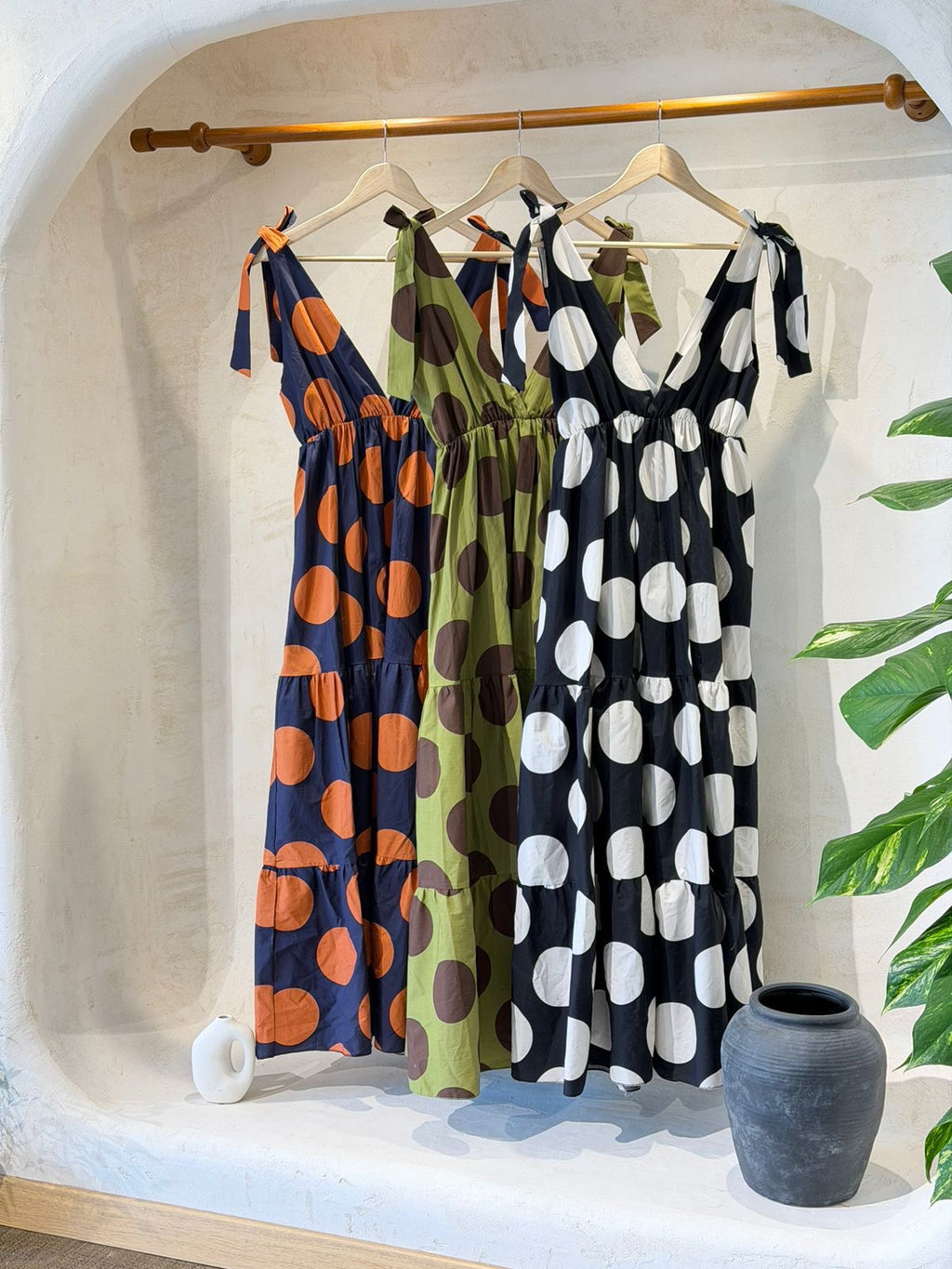 Polka long dress