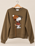 Olive/snoopy sweater