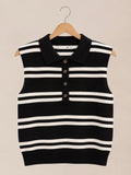 Striped top with shoulder pads