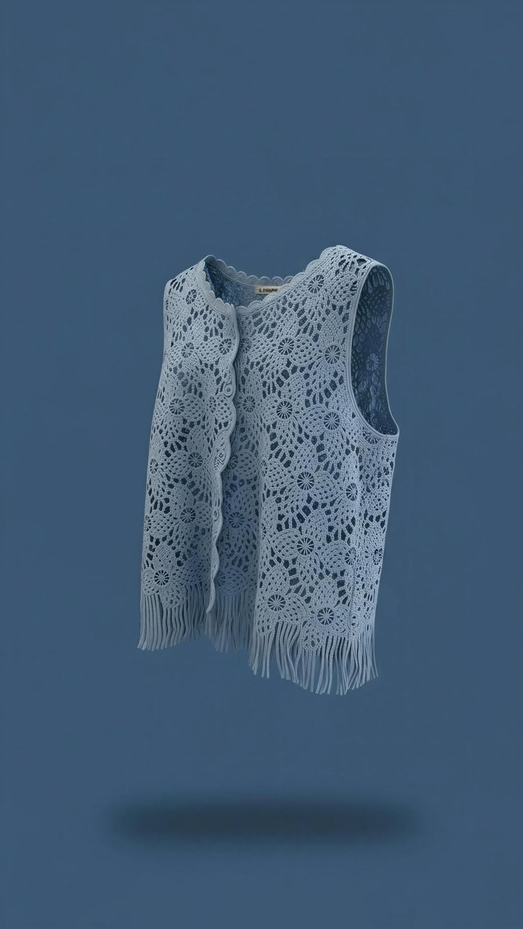 Torchon/blue top