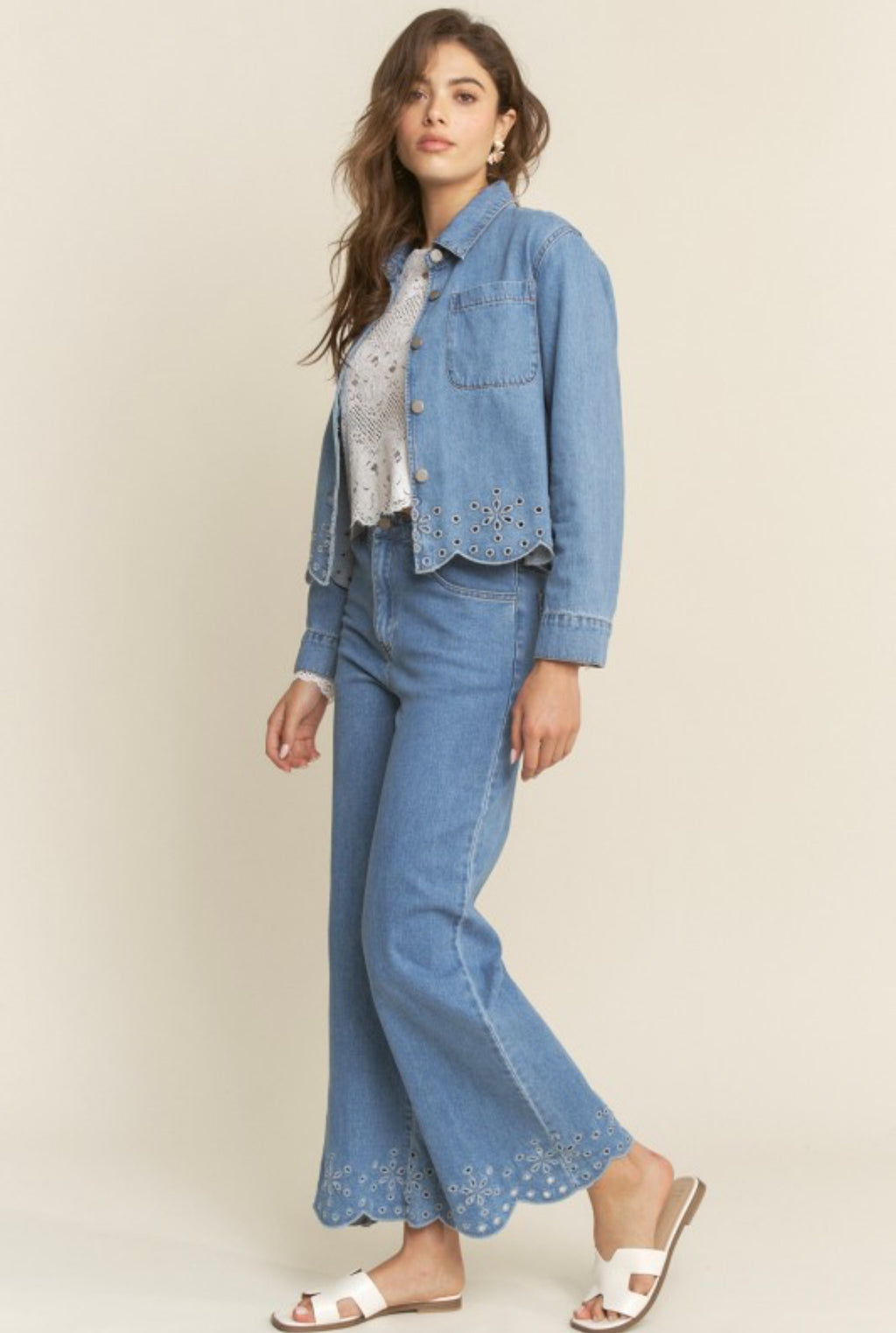 Denim/embroidery set