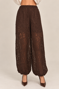 Lace/brown pants