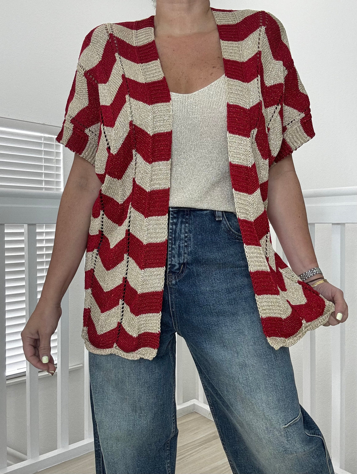 Red/gold cardigan