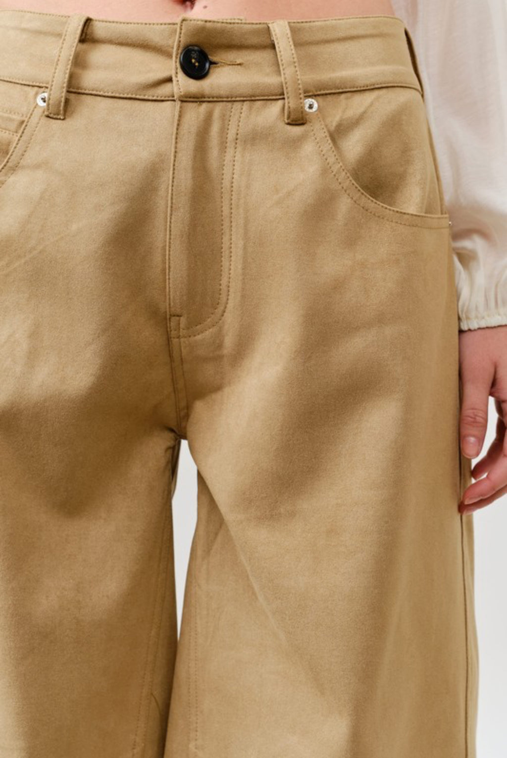 Faux suede beige Bermuda/shorts