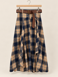 plaid/blue skirt