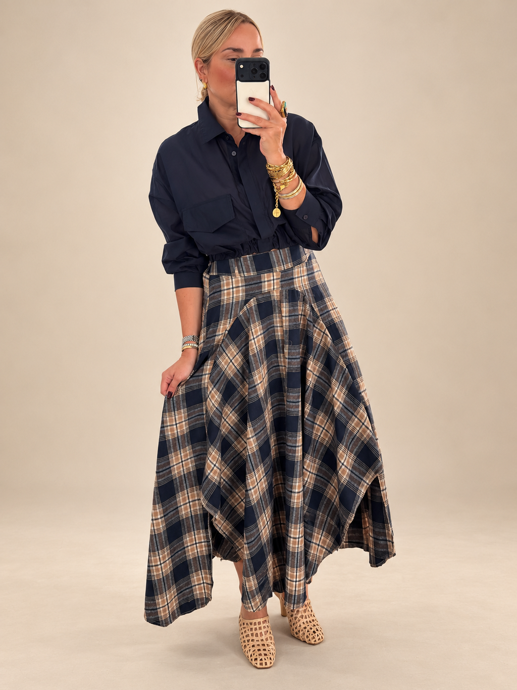 Navy blouse