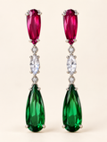 Multicolor Crystal Drop Earrings