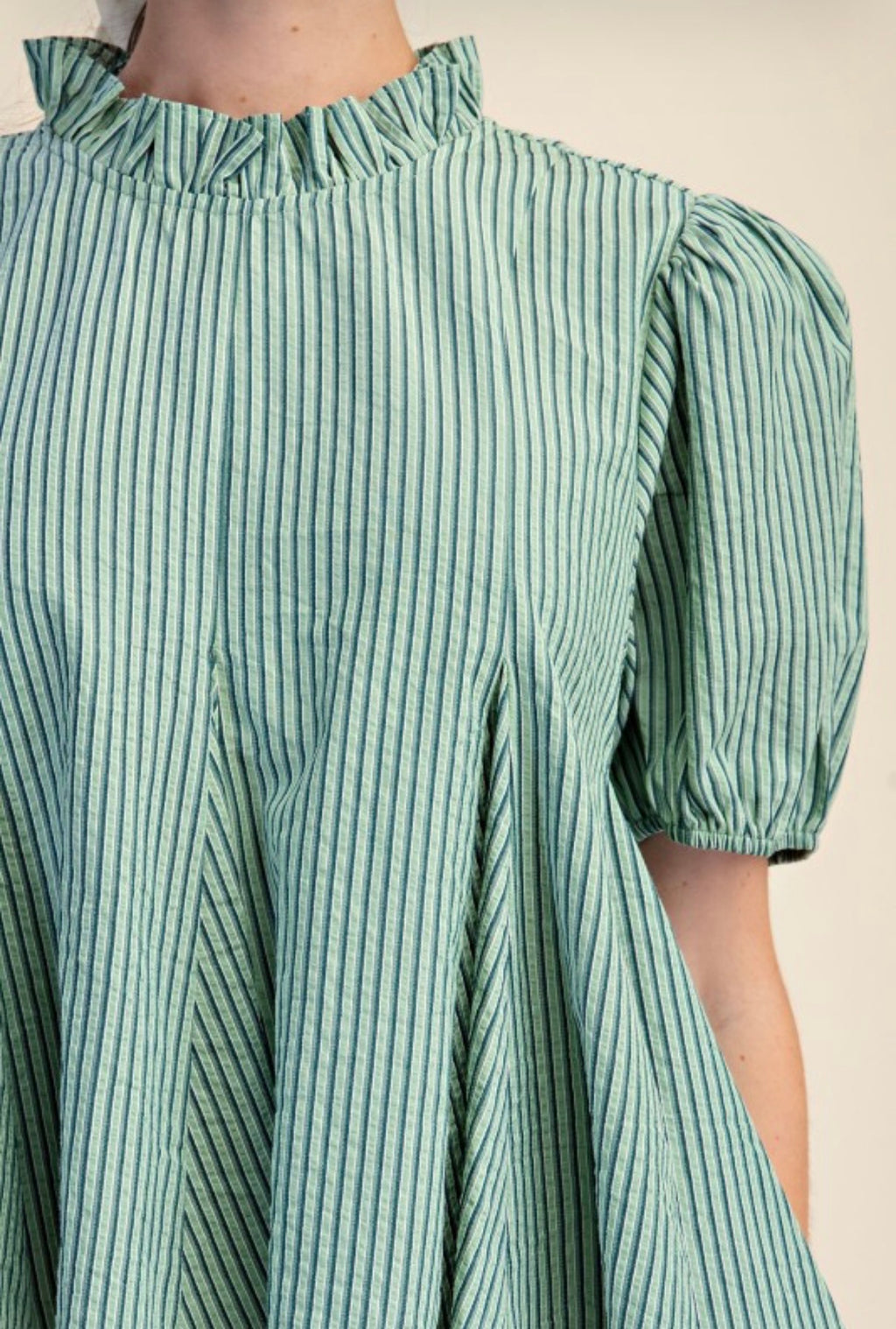 green striped blouse