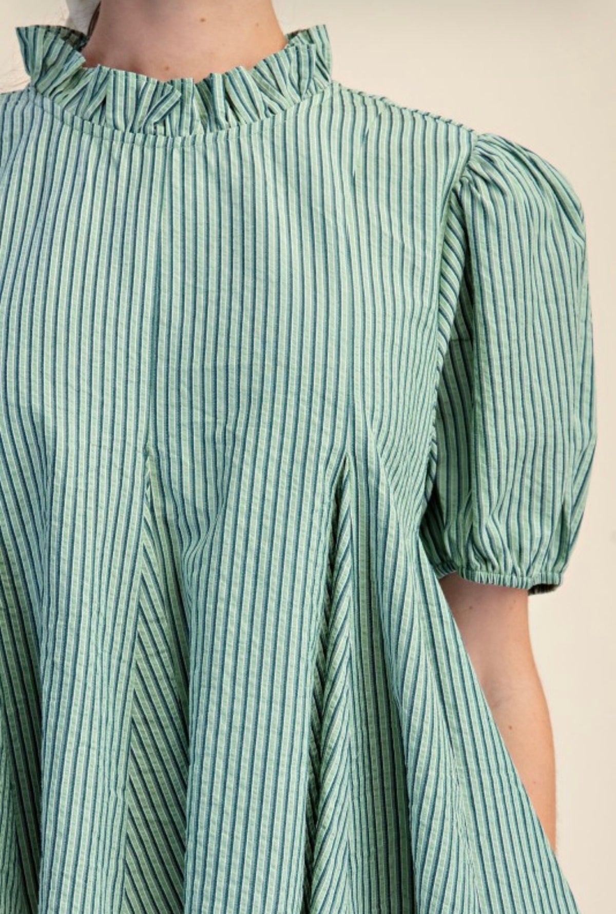 green striped blouse