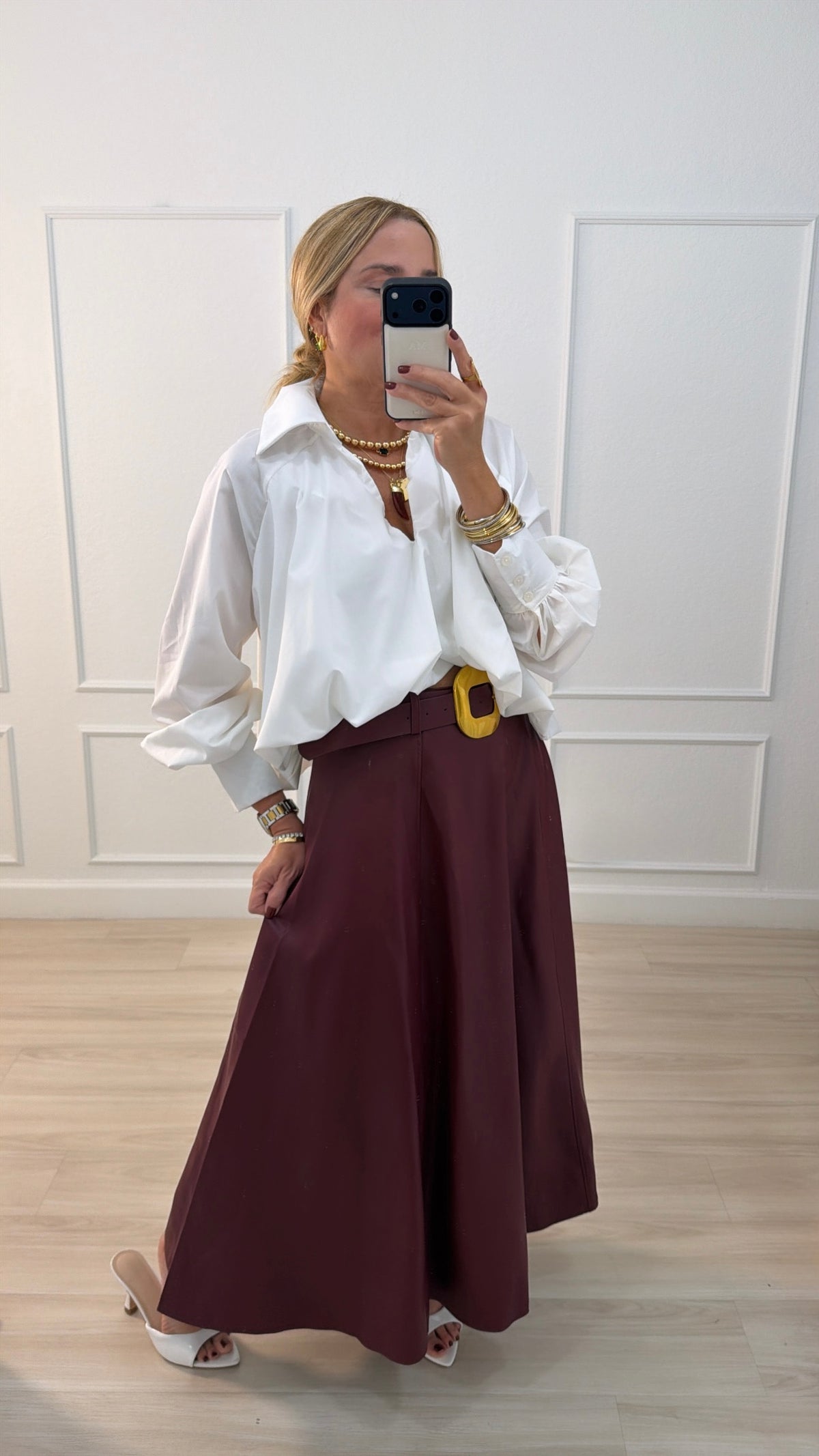 White/bomber blouse