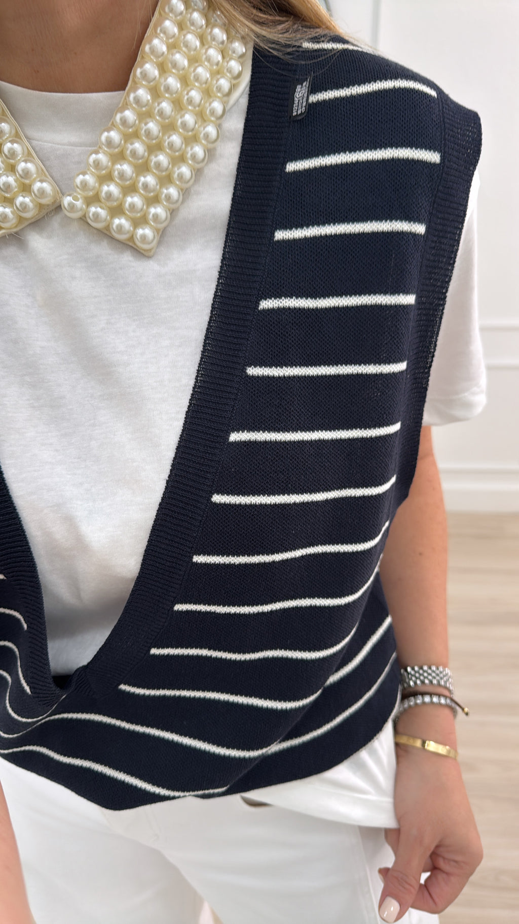 Knitted/vest Striped t shirt