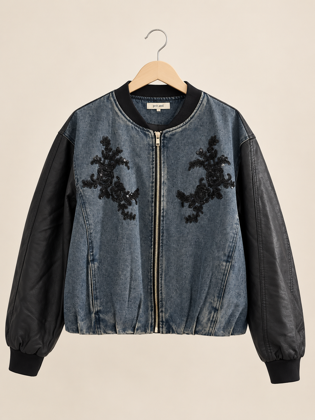 Denim/leather jacket