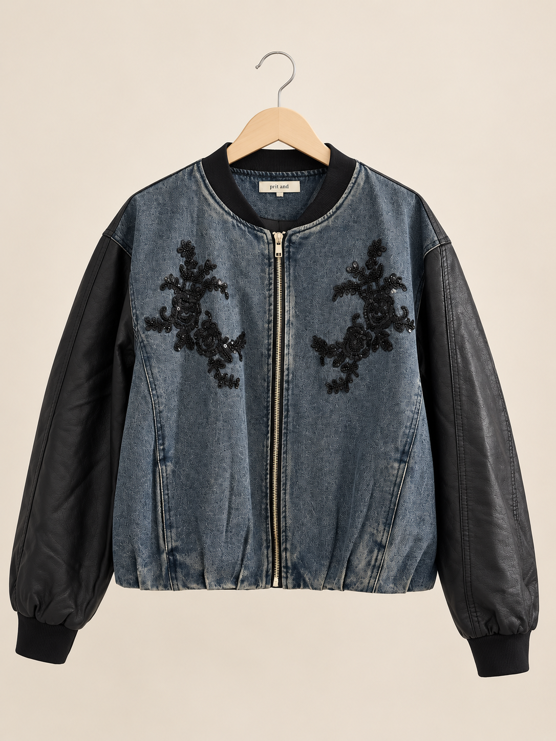 Denim/leather jacket