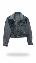 sequins/denim jacket