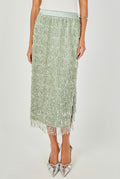 Aqua sequins skirt