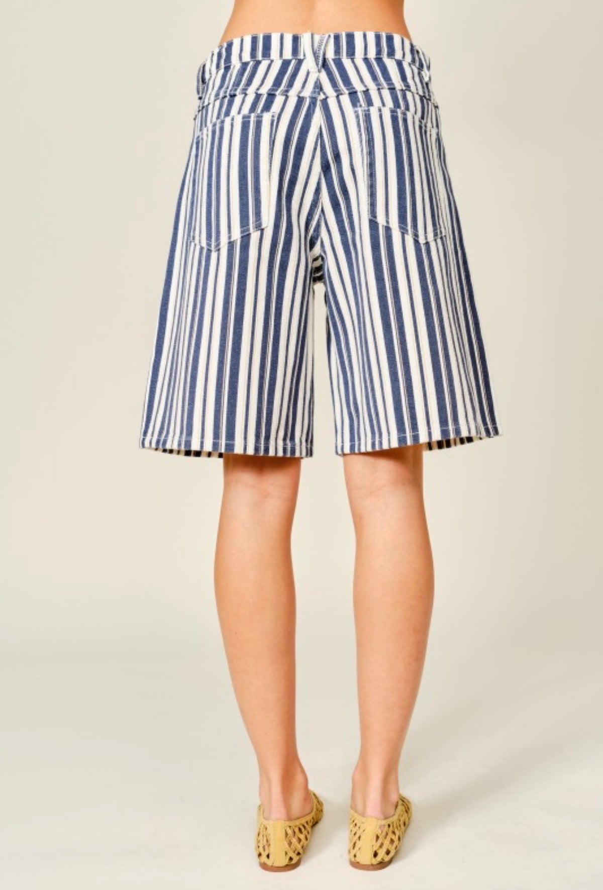 navy blue stripes Bermuda/short
