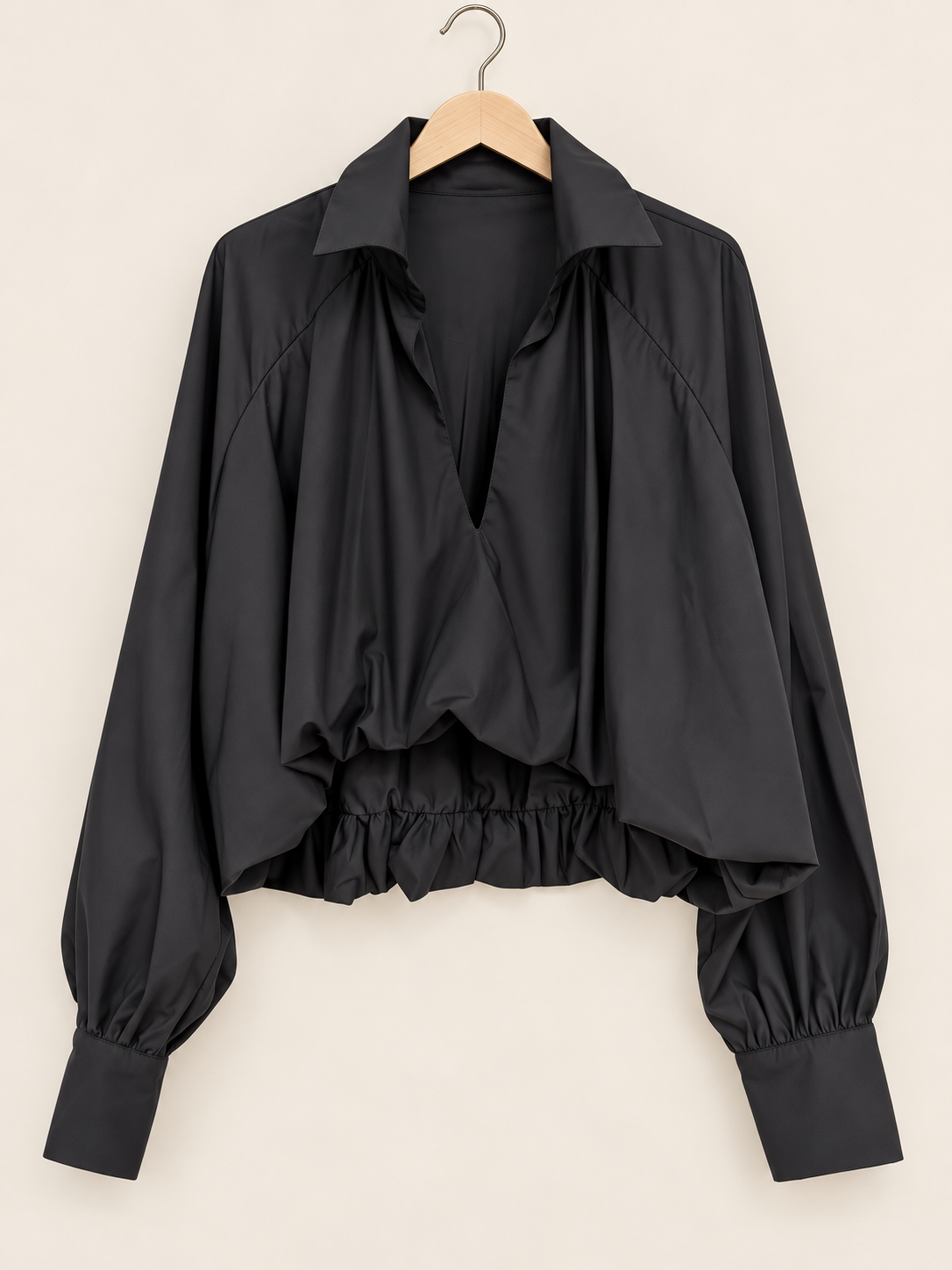 Black/bomber blouse