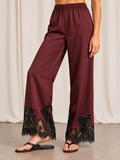 Lace/satin pants