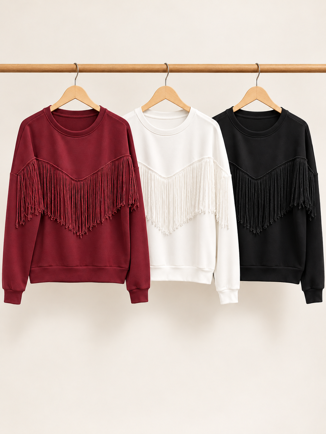 sweater with fringe