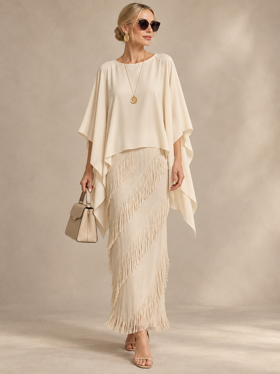 Fringed skirt
