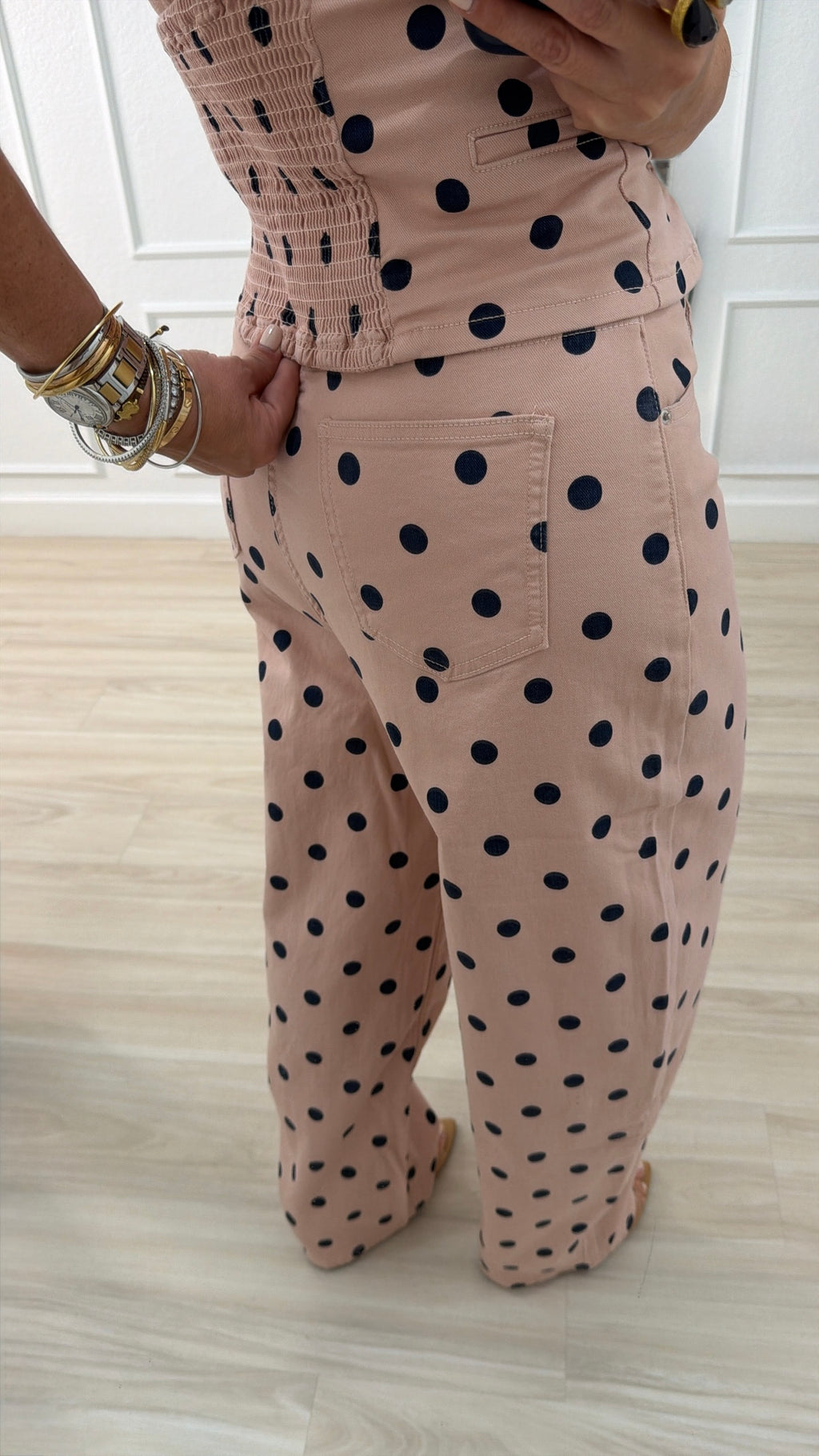 Navy/pink stretch set