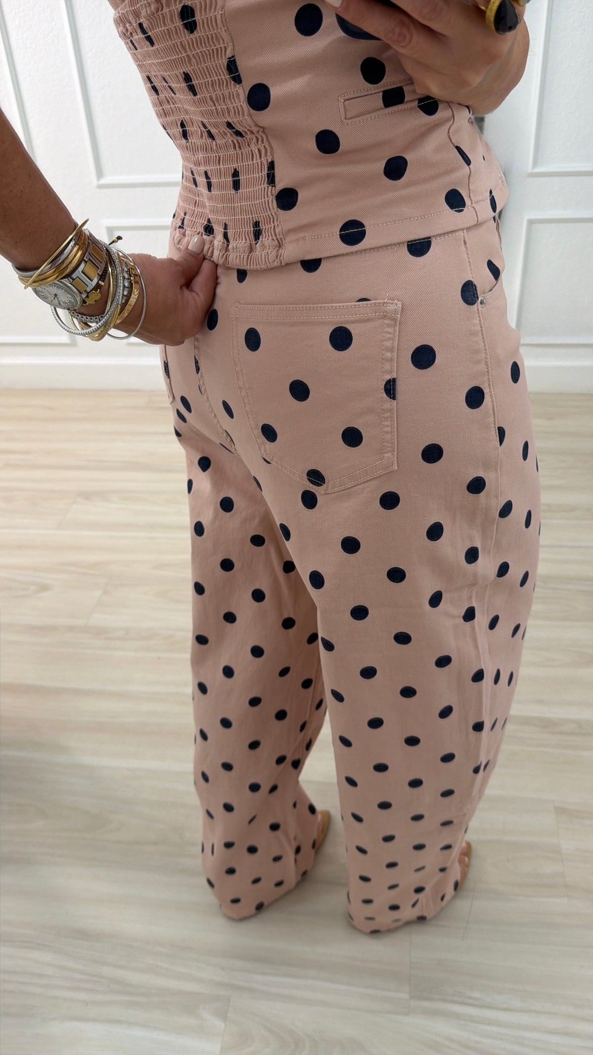 Navy/pink stretch set