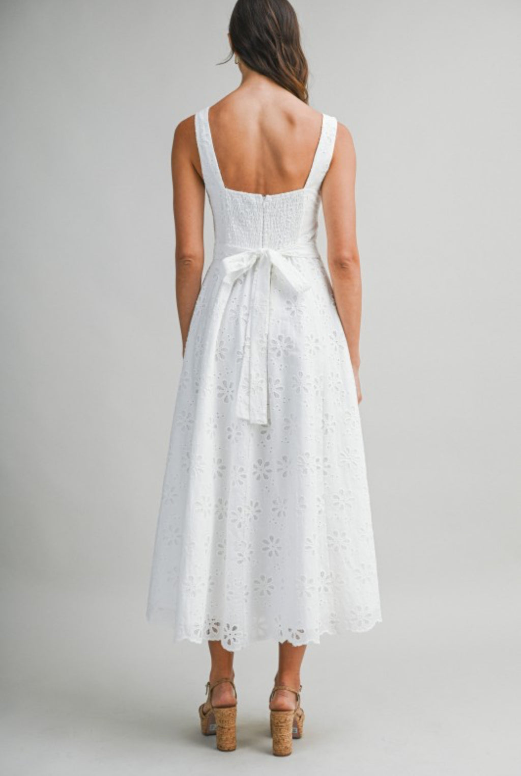 embroidered white dress
