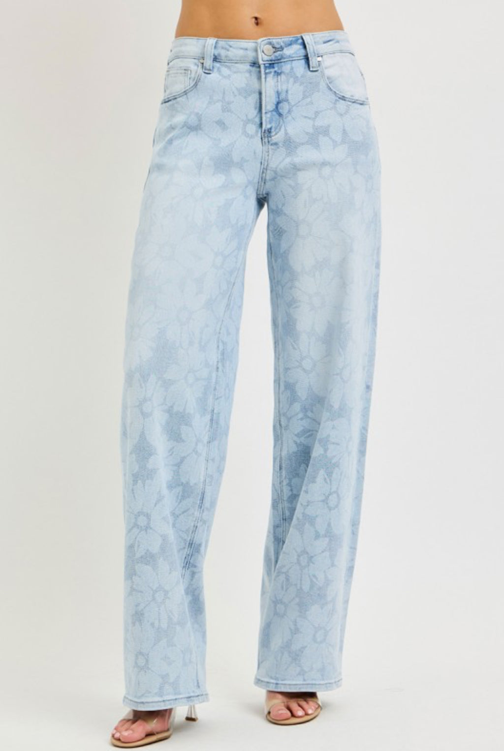 Floral/stretch jeans