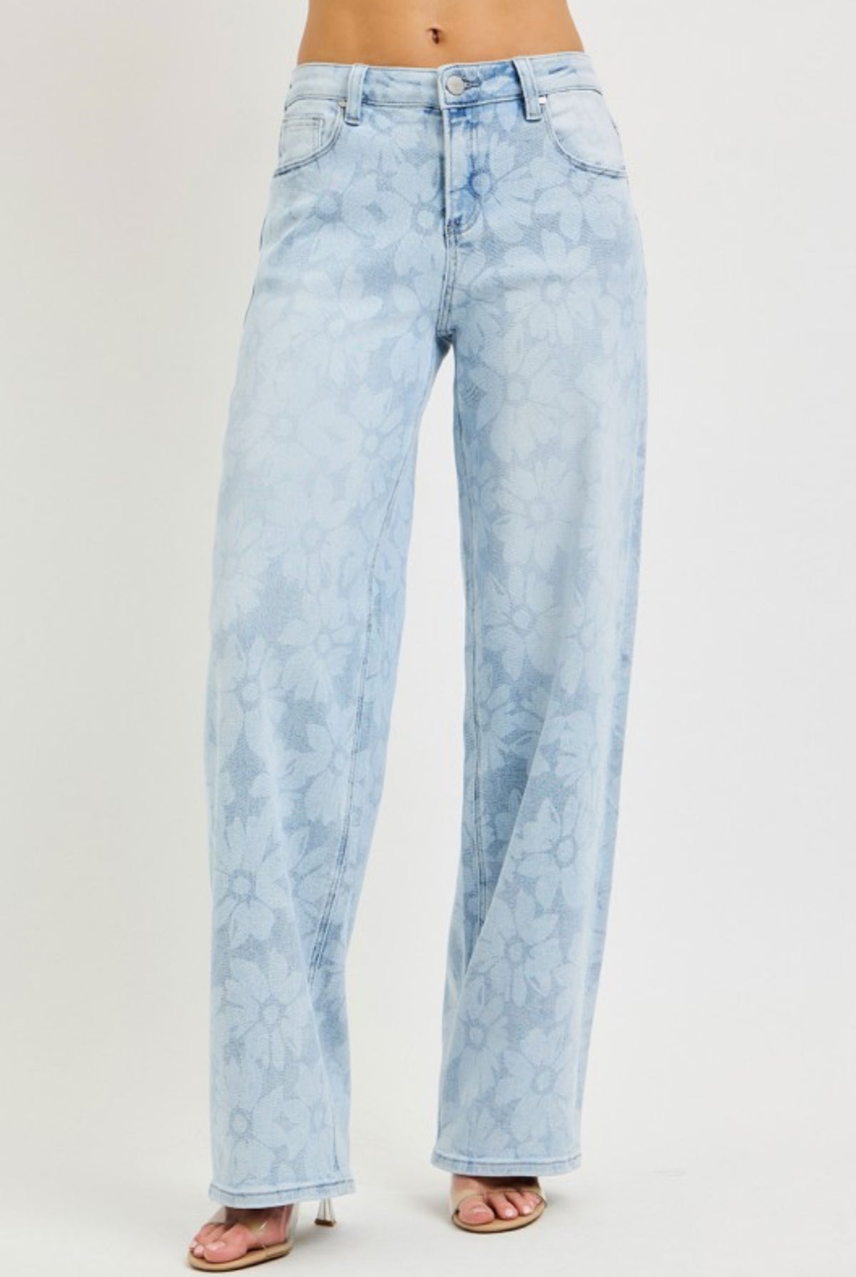 Floral/stretch jeans