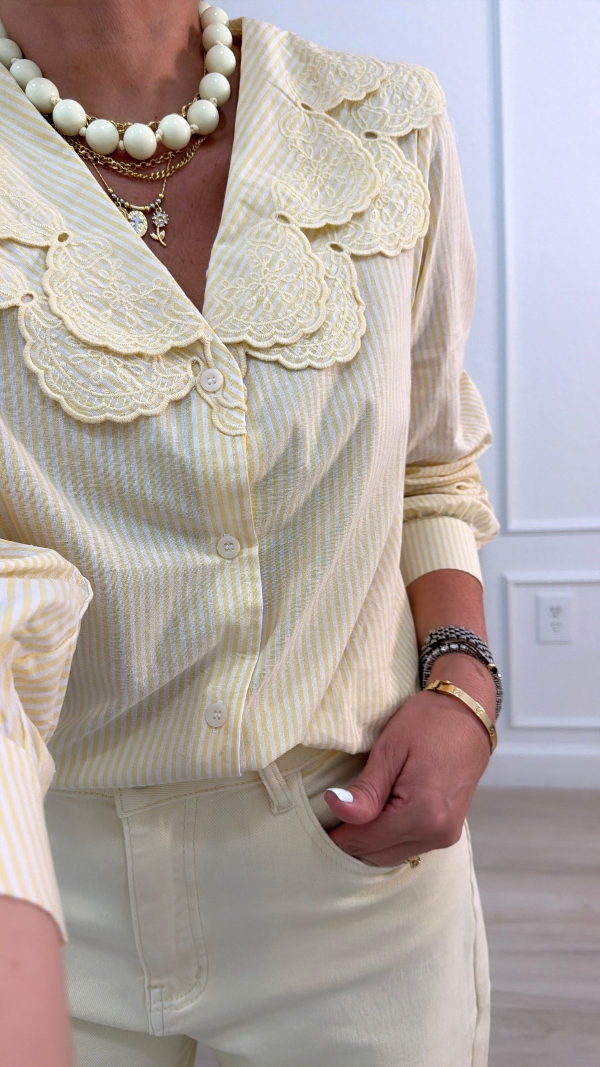 Yellow blouse
