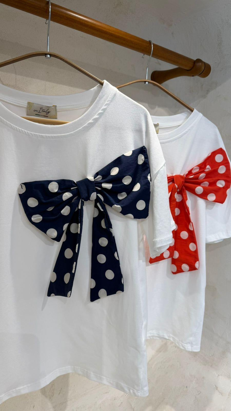 Polka/ribbon t shirt