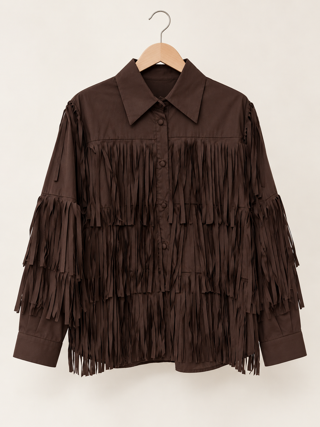 fringed/brown shirt