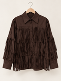 fringed/brown shirt