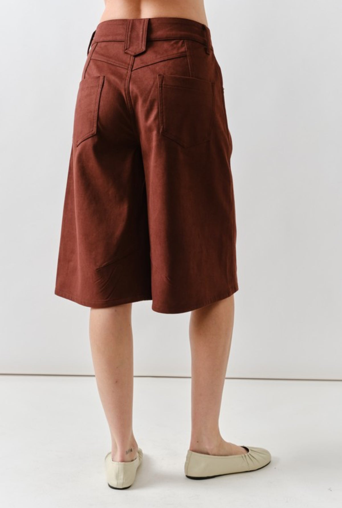 Faux suede Bermuda/shorts
