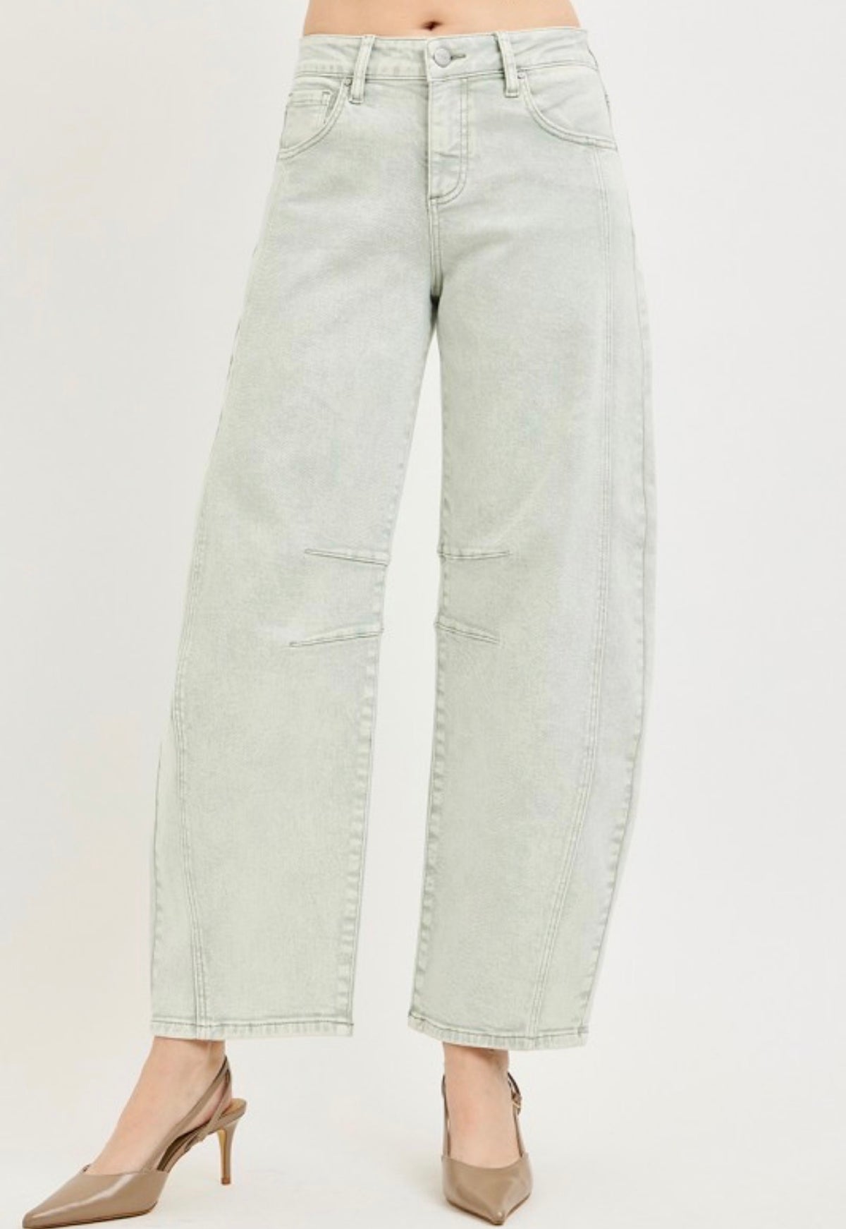 SLOUCHY ANKLE BARREL PANTS