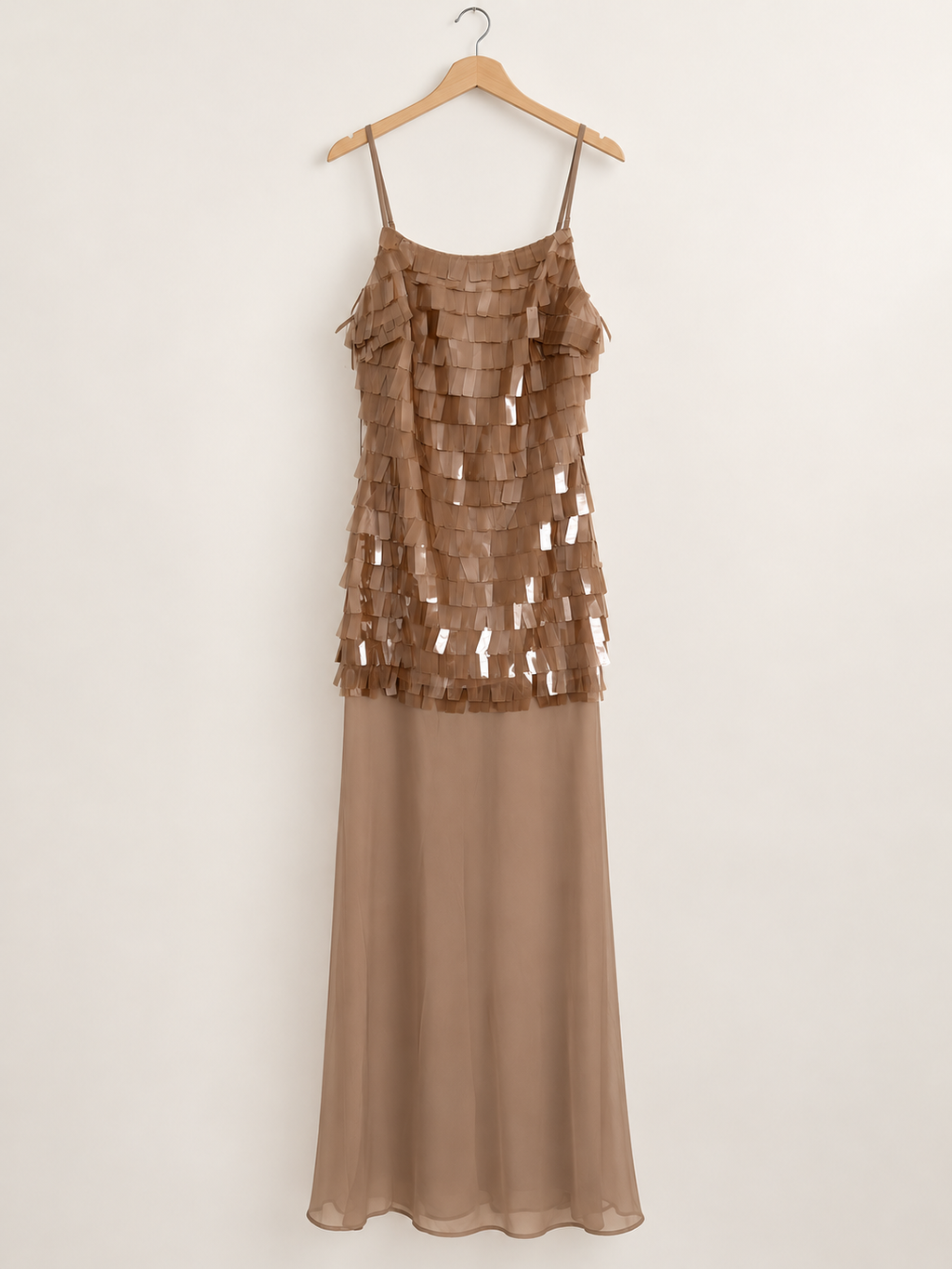 Champagne Sequin Maxi Dress