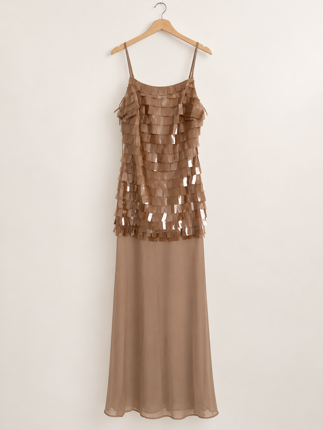 Champagne Sequin Maxi Dress