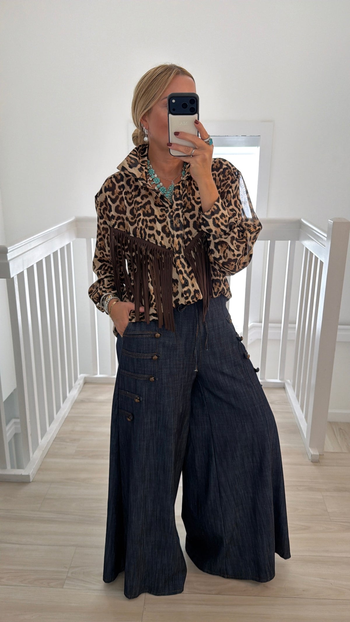 blouse with fringe