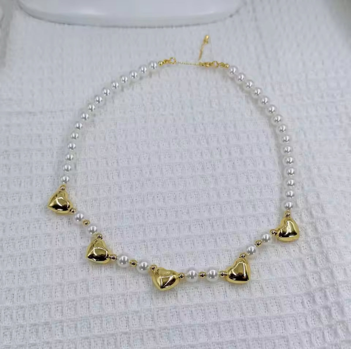 pearl/heart necklace