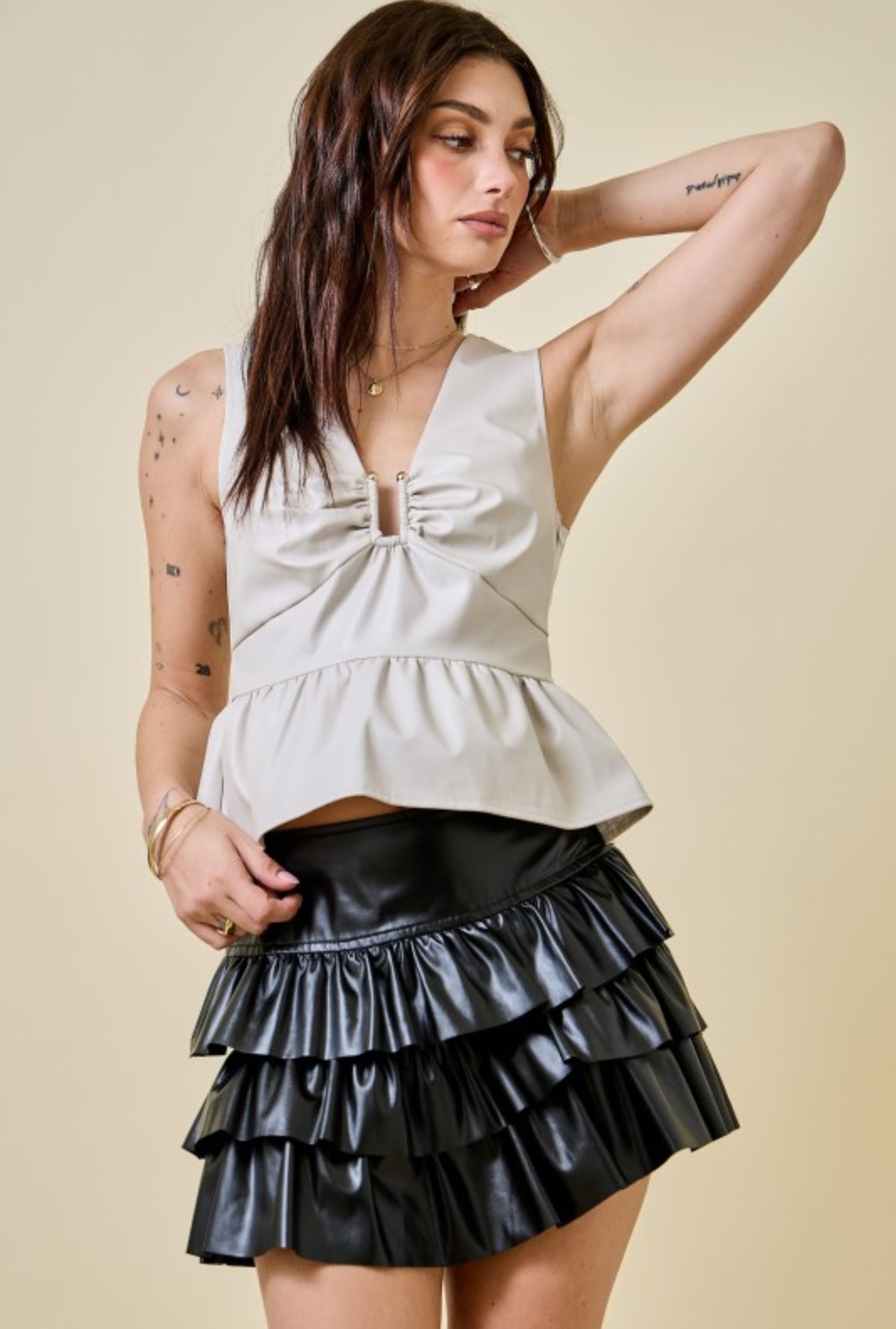 Leather top
