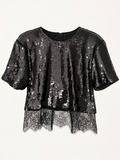 sequins/lace top