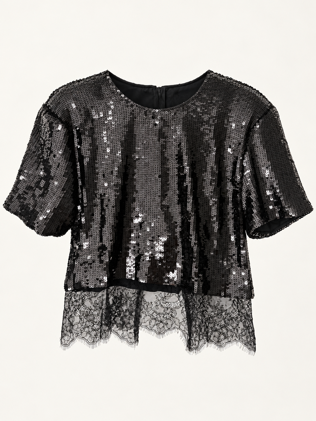 sequins/lace top