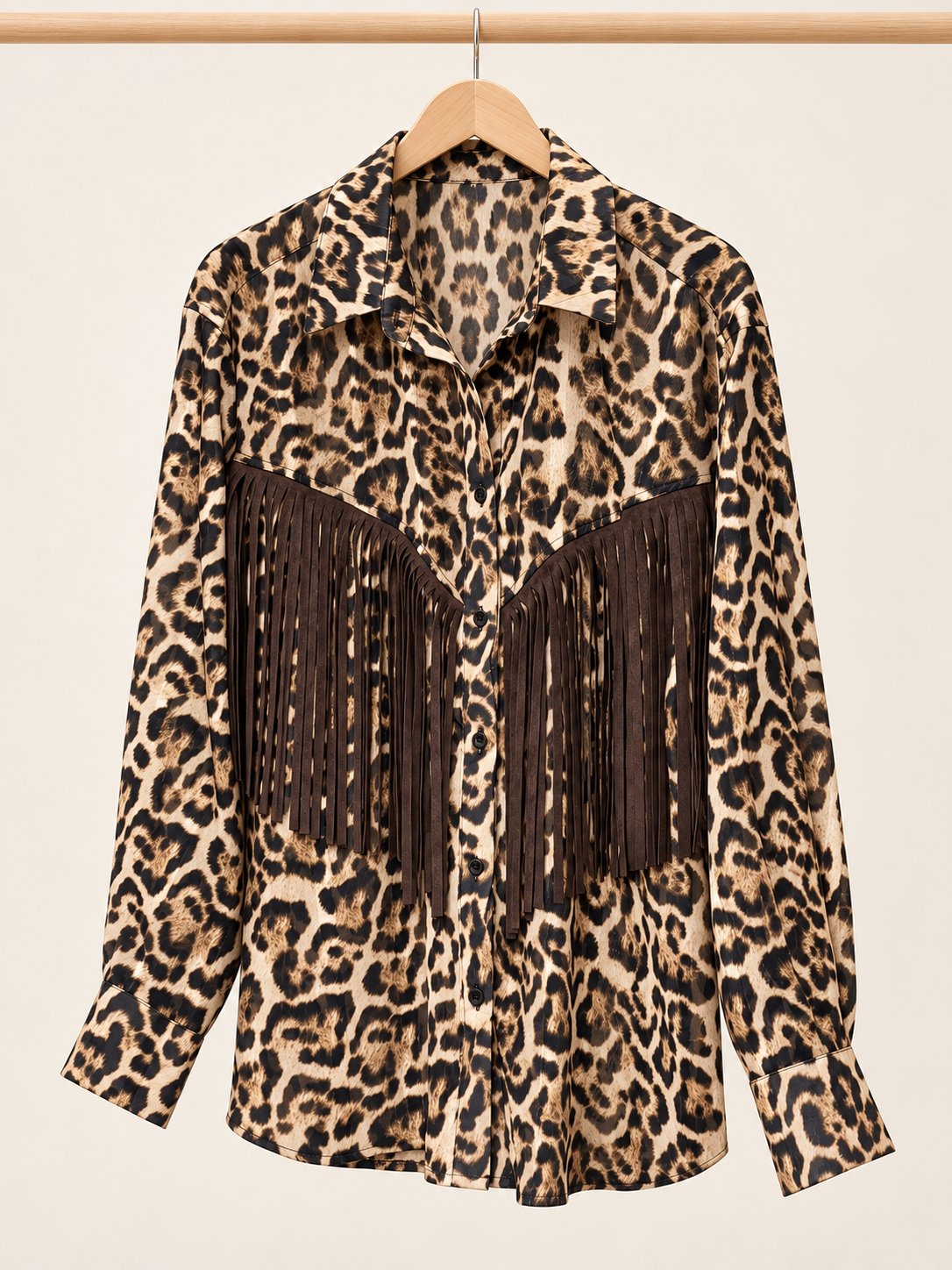 blouse with fringe