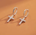 cross earrings/925 silver