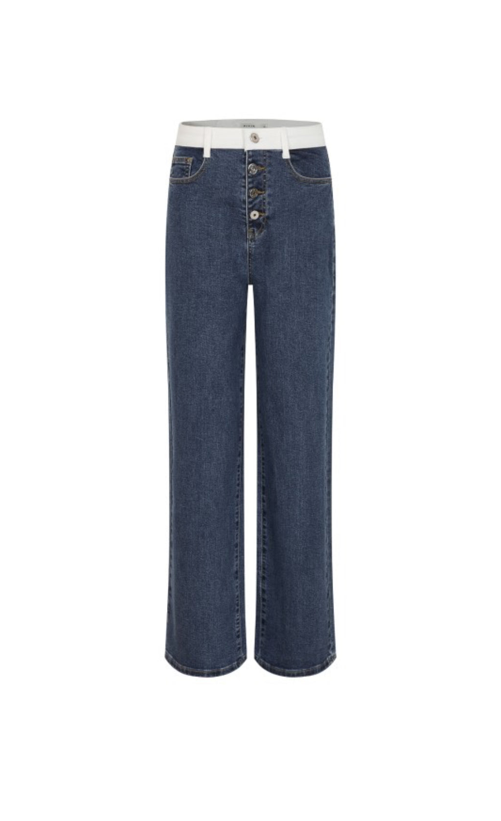 white waistband Stretch jeans