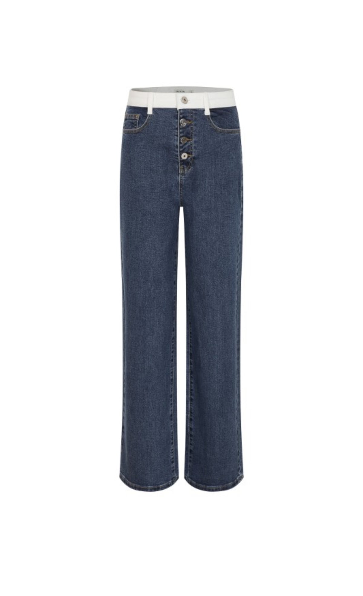 white waistband Stretch jeans