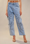 embroidery/stretch jeans